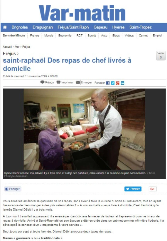 A Vos Souhaits Livraison De Repas A Domicile Saint Raphael Press 1